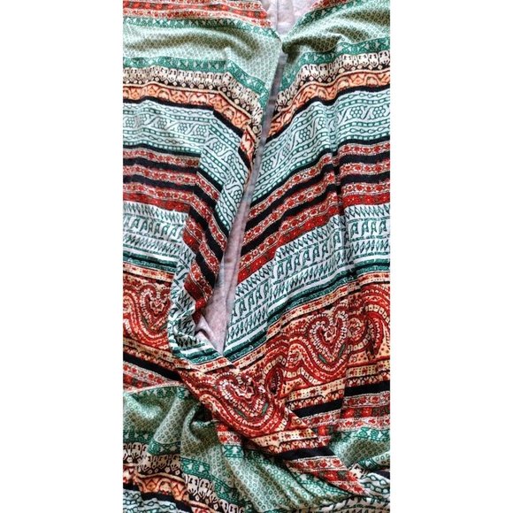Cato Top Womens 26w Tie Waist Wrap Short Sleeve Aztec Southwestern Soft Stretch - Picture 4 of 13
